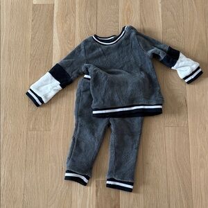 Andy & Evan Gray and Black Kids Matching Set